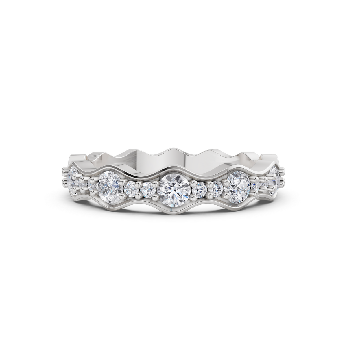 The Scalloped Diamond Eternity Band