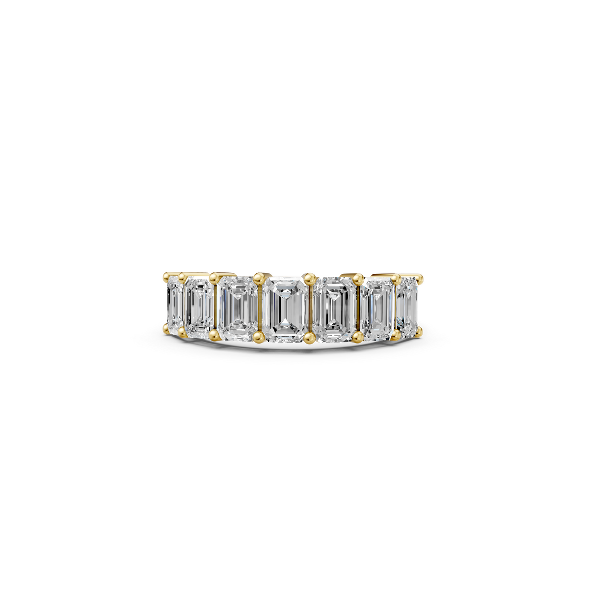Regal Emerald Cut Diamond Band Ring