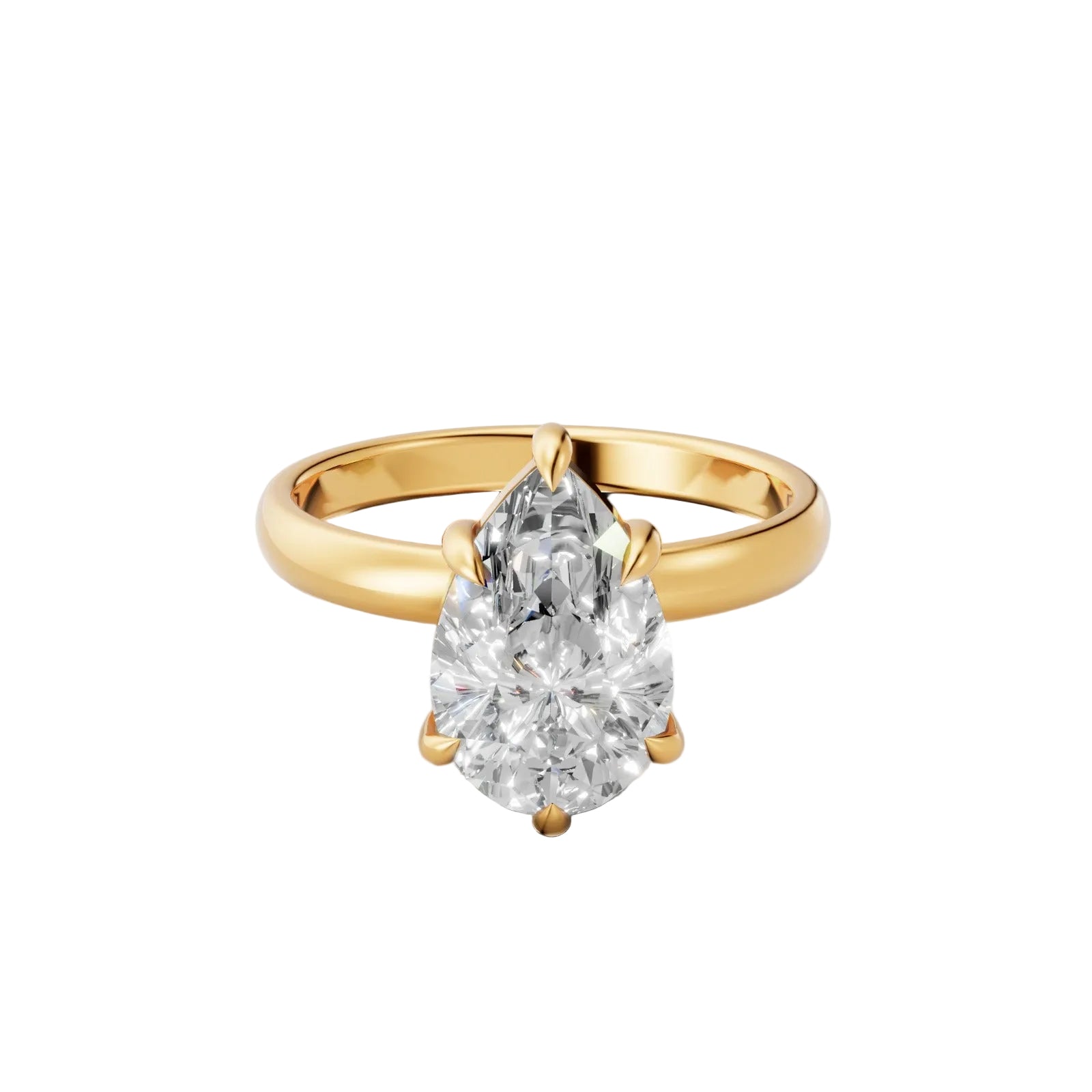 The Celeste Pear Solitaire Ring